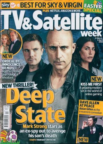 UK TV & Satellite Magazine 31 March 2018 Mark Strong Aidan Gillen Joe Dempsie