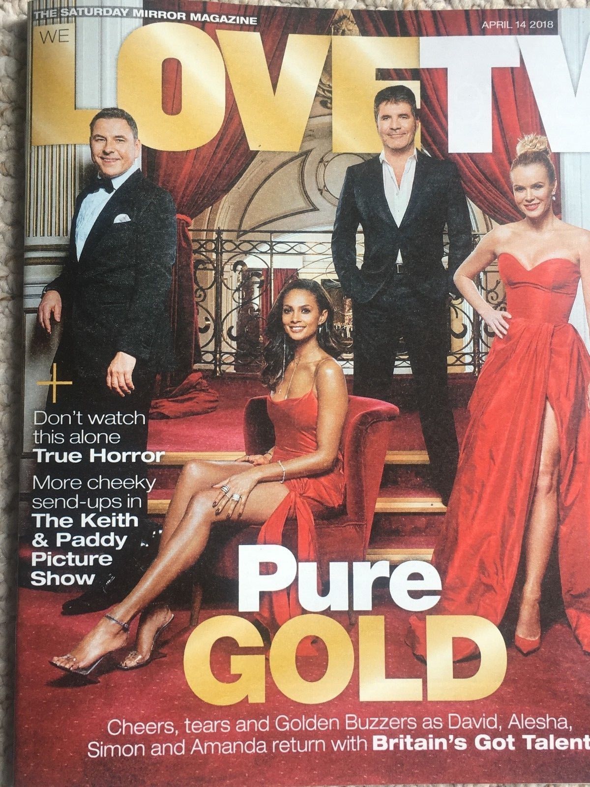 Love TV Magazine 2018 AMANDA HOLDEN Alesha Dixon LUKE EVANS Sarah-Jane