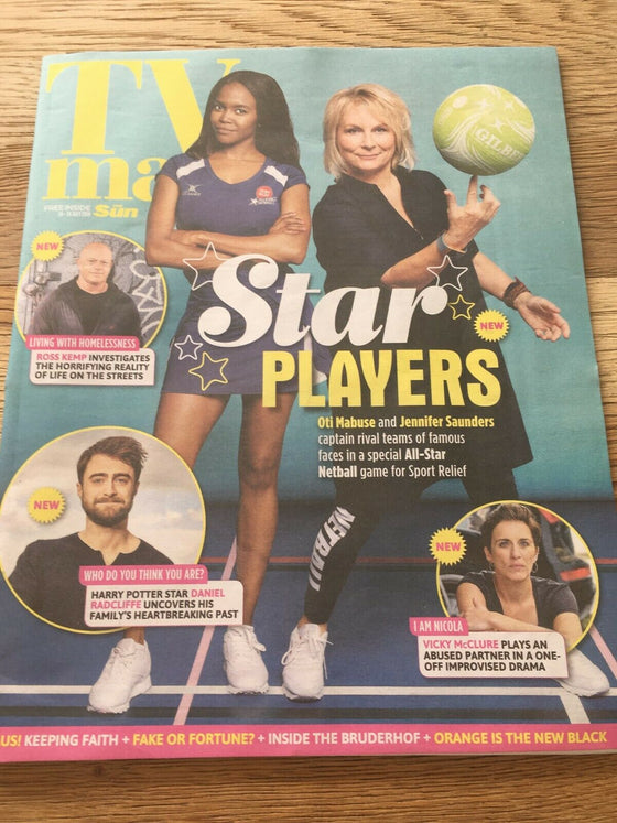 UK SUN TV Magazine July 2019: JENNIFER SAUNDERS Eve Myles NATALIE J ROBB