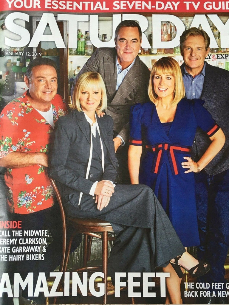 UK SATURDAY 01/2019: ROBERT BATHURST Rosie Marcel RICHARD HAMMOND Angela Douglas