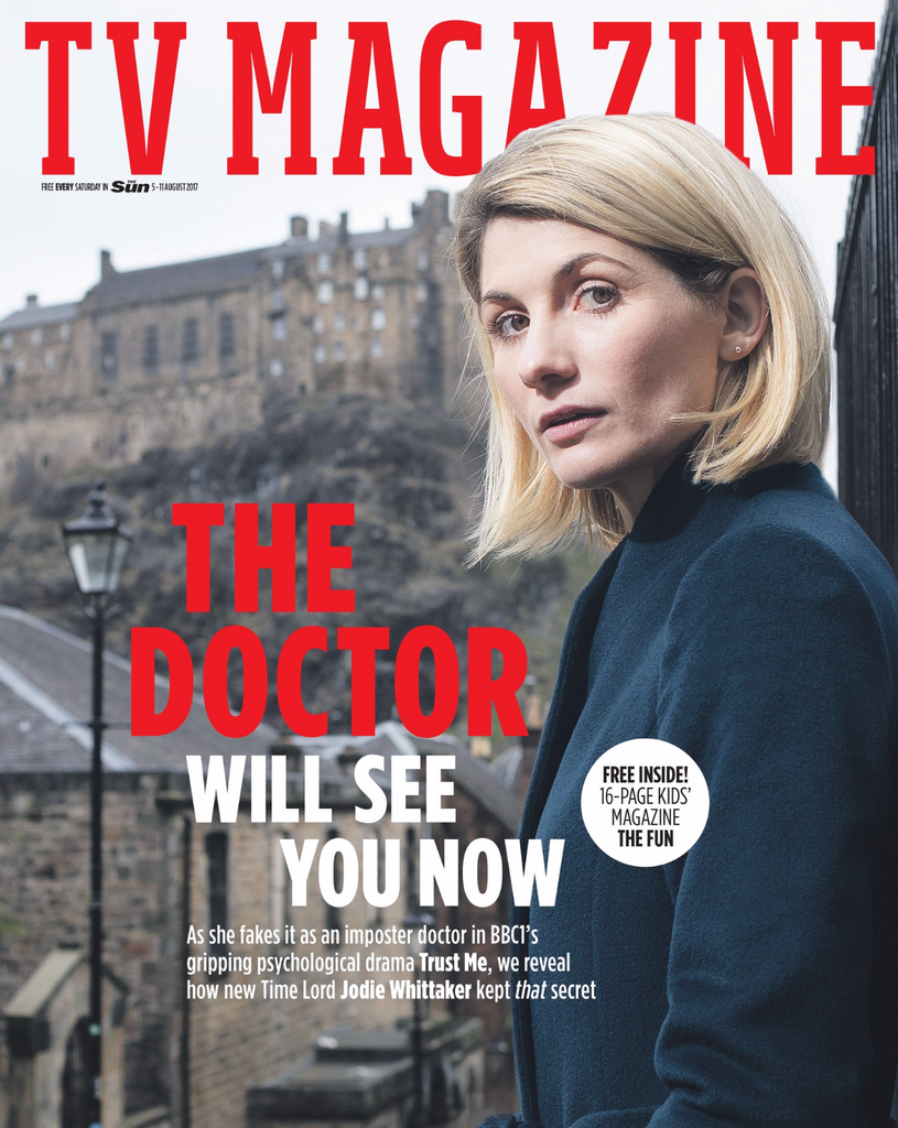 UK Sun TV Magazine 5th August 2017 Jodie Whittaker Doctor Who Bonnie Langford