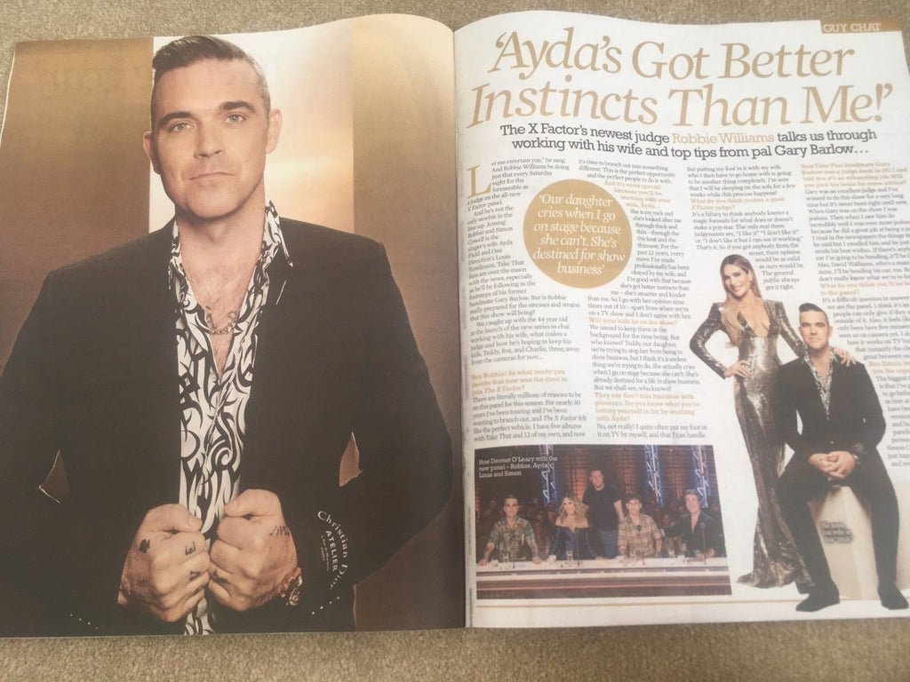 UK TV Life Magazine 2 September 2018: Robbie Williams Alex Jones Seema Jaswal
