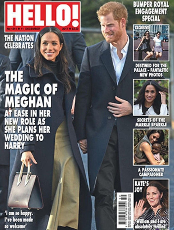 HELLO! magazine 11 December 2017 Prince Harry and Meghan Markle Elaine Paige