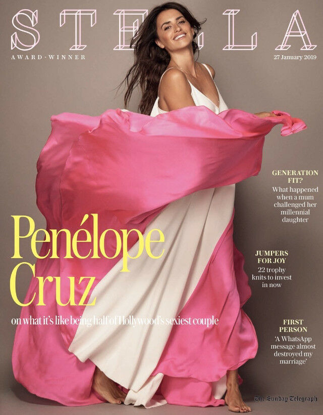 UK STELLA Magazine January 2019: PENELOPE CRUZ PHOTO COVER AND INTERVIEW