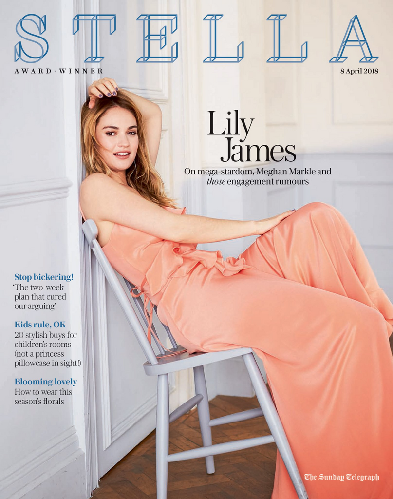 UK Stella Magazine April 2018: LILY JAMES Downton Abbey