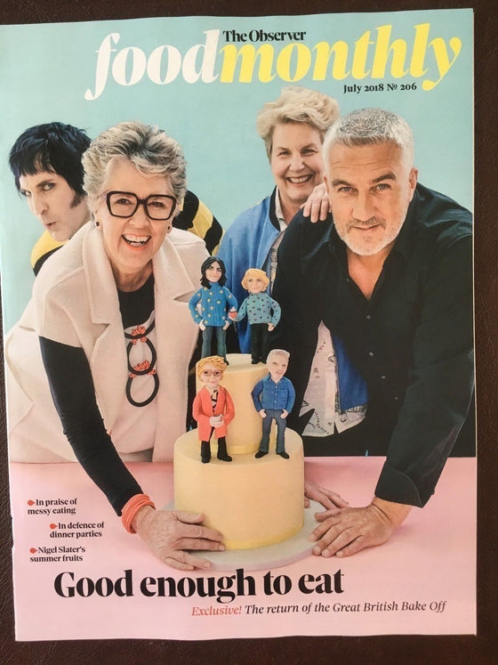 UK Observer Food Magazine July 2018: Noel Fielding (Mighty Boosh) Bake Off