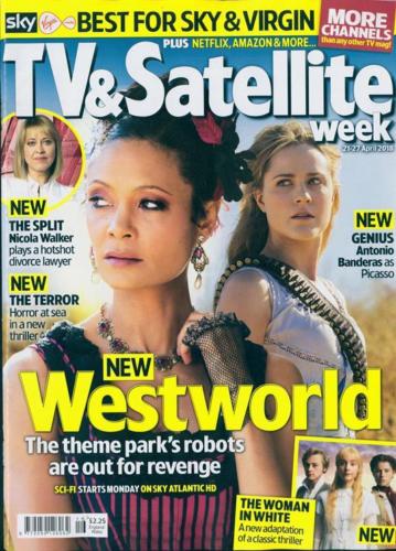 TV & Satellite Magazine April 2018: Westworld Ben Hardy Ciaran Hinds Ed Harris