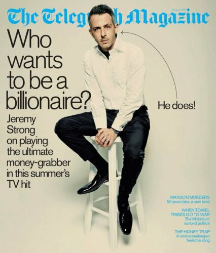 JEREMY STRONG SUCCESSION TELEGRAPH MAGAZINE AUGUST 2019 - CHARLES MANSON