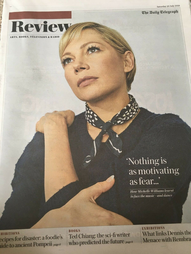 UK TELEGRAPH REVIEW 20 July 2019: MICHELLE WILLIAMS COVER AND FEATURE Eve Myles
