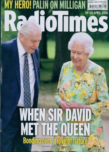 Radio Times Magazine April 2018 Queen Elizabeth David Attenborough Michael Palin