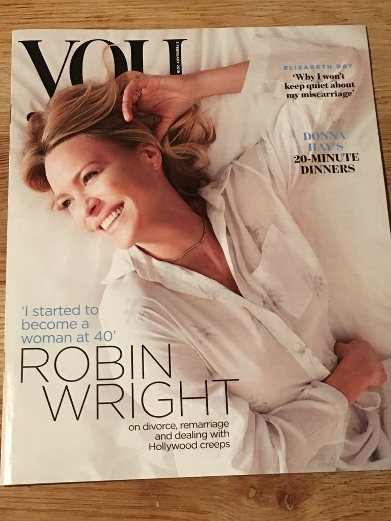 UK YOU Magazine FEB 2019: ROBIN WRIGHT PENN COVER AND FEATURE House of Cards