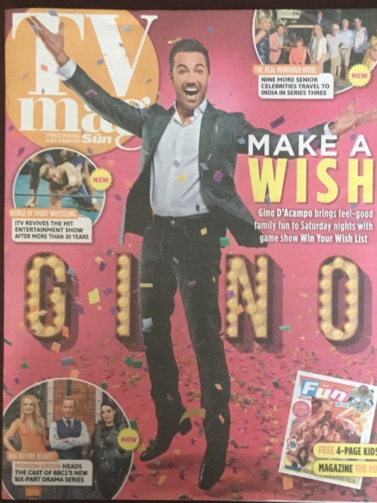 SUN TV Magazine July 2018: GINA D'ACAMPO Robson Green SHIRLEY BALLAS