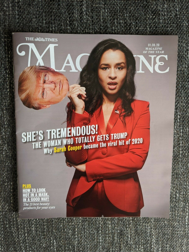 TIMES magazine August 2020: SARAH COOPER Donald Trump BEANIE FELDSTEIN
