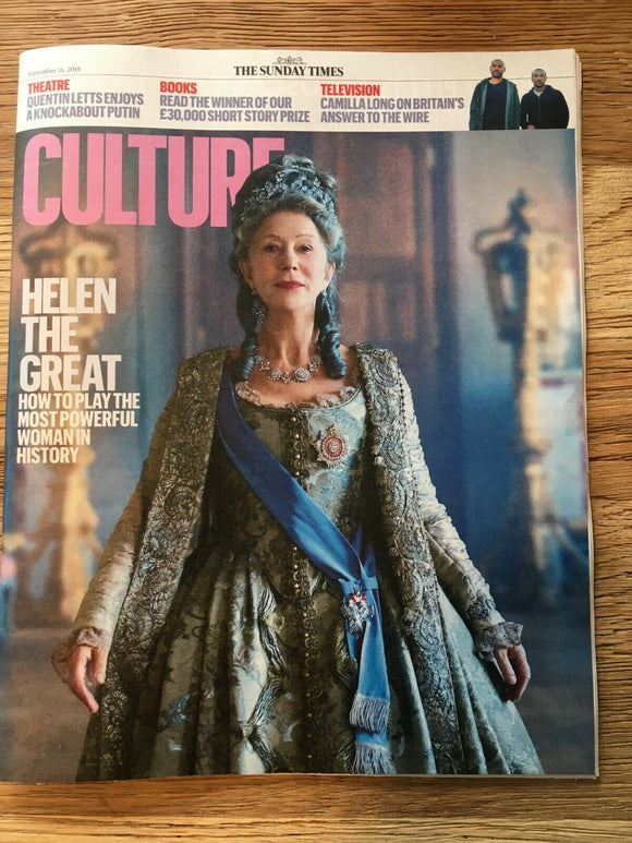 UK CULTURE Mag September 2019: HELEN MIRREN Catherine The Great JESSIE BURTON