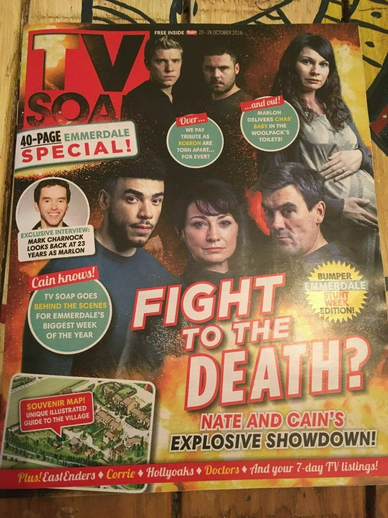TV Soap Magazine Oct 2019 DANNY MILLER & RYAN HAWLEY (ROBRON) Emmerdale 40 pages
