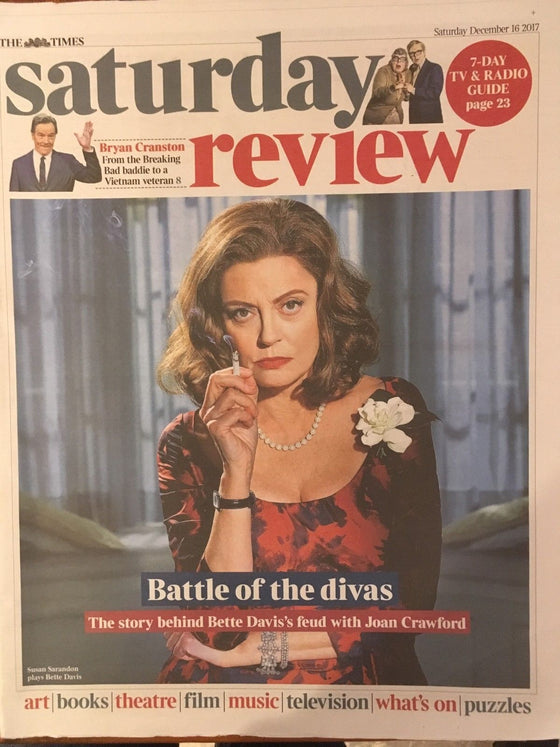 UK Times Review December 2017 Susan Sarandon Mark Gatiss Bryan Cranston