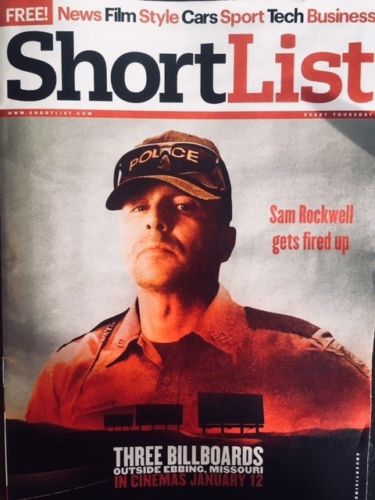 UK Shortlist Magazine January 2018 SAM ROCKWELL Jon Berthnal JOSH O'CONNOR