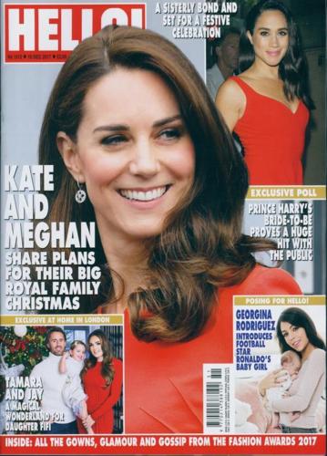 HELLO! magazine 18 December 2017 Kate Middleton Meghan Markle Daisy Ridley