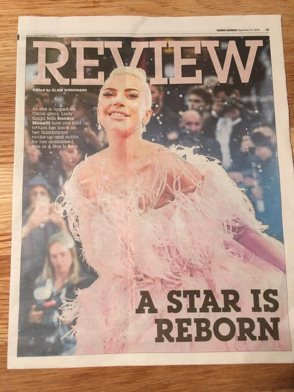UK Lady Gaga Express Review Cover Clippings A Star Is Born Interview Promo