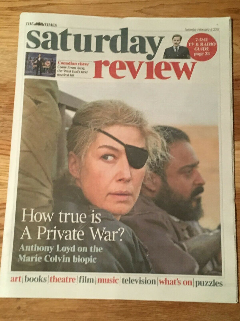 UK Times Review FEB 2019: ROSAMUND PIKE A Private War ROGER ALLAM Shaun Evans