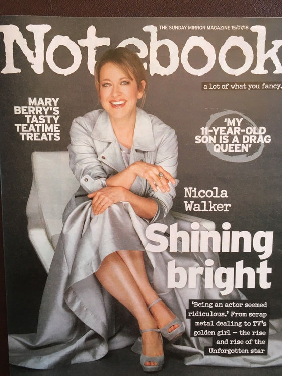 UK NOTEBOOK Magazine July 2018: NICOLA WALKER Cover Interview Jimmy Doherty