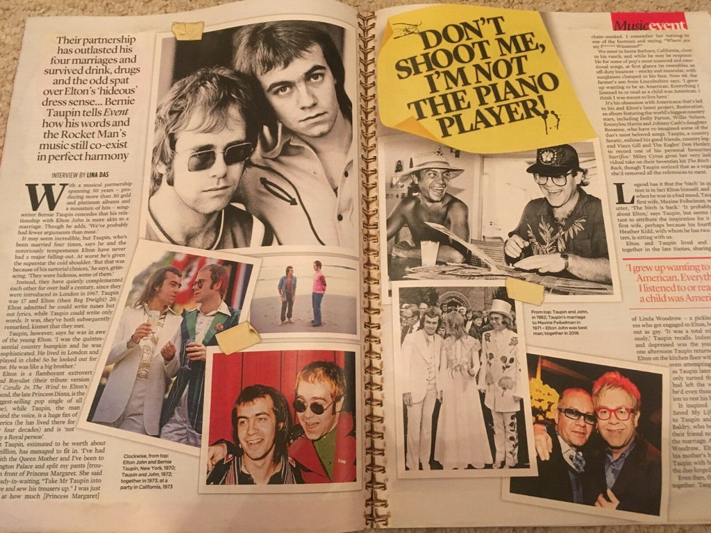 UK Event Magazine August 2018: BERNIE TAUPIN (Sir Elton John) Interview