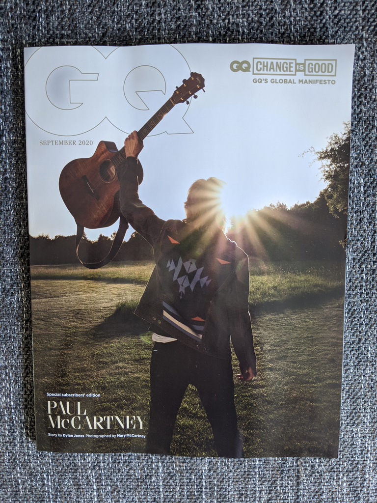 British GQ Magazine September 2020: Paul McCartney Subscribers Cover