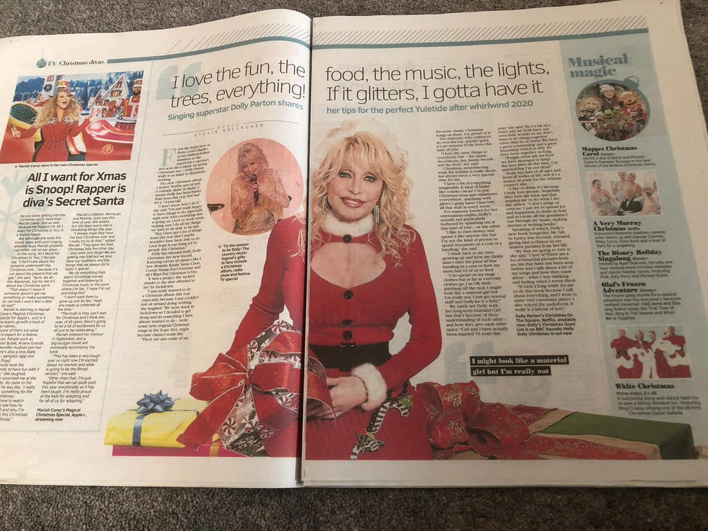 UK P.S Supplement 12/2020: DOLLY PARTON interview MARIAH CAREY