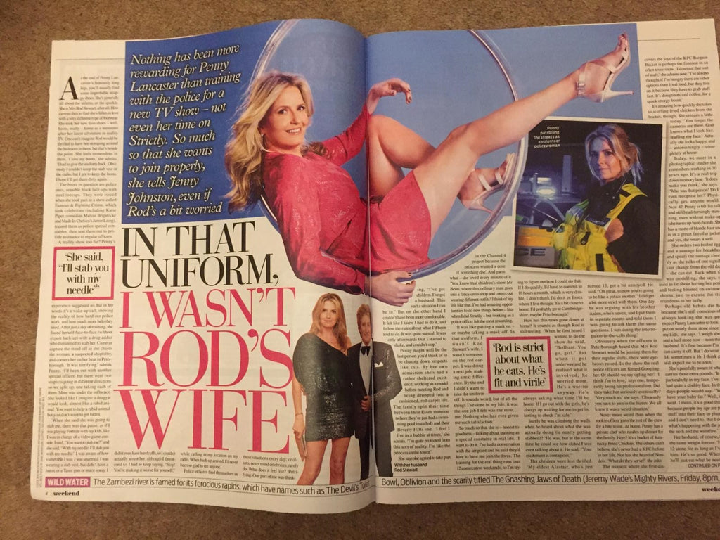UK Weekend Magazine February 2019: PENNY LANCASTER on Rod Stewart - Julia Bradbury
