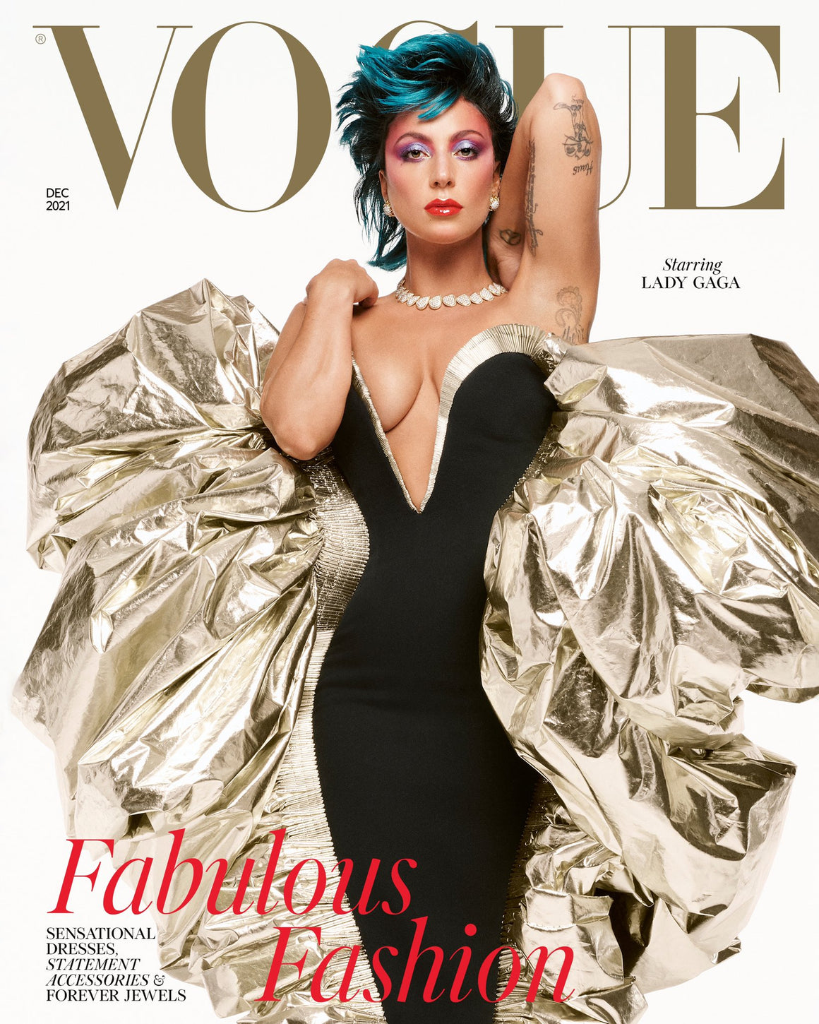 British Vogue Magazine December 2021: LADY GAGA COVER