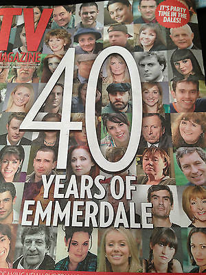 TV MAGAZINE OCT 2012 40 YEARS OF EMMERDALE CARA THEOBOLD LACEY TURNER WESTLIFE