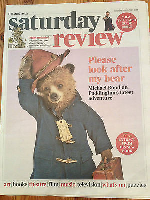 Times Saturday Review November 2014 Paddington Bear Michael Bond Cillian Murphy