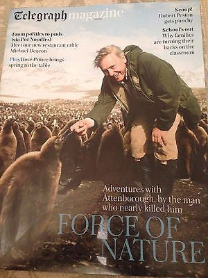 TELEGRAPH magazine - May 7 2016 Sir David Attenborough at 90 cover Chris Packham