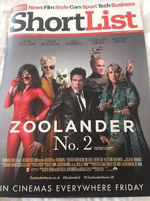 ZOOLANDER 2 uk mag 2016 BEN STILLER owen wilson Douglas Booth UK 1 DAY ISSUE