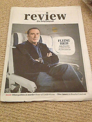 Telegraph Review February 2014 - John Travolta Ian Fleming TS Eliot Kevin Spacey