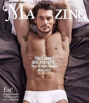 David Gandy Male Model Hunk Photo Cover Interview Uk Magazine September 2014 New