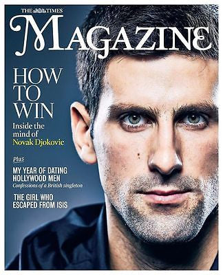 NOVAK DJOKOVIC NEW PHOTO UK COVER TIMES MAGAZINE JUNE 2016
