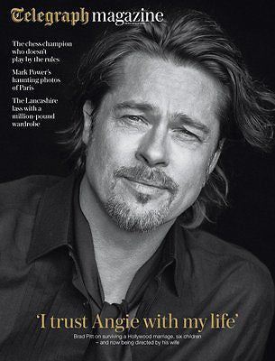 Brad Pitt ANGELINA JOLIE PHOTO COVER INTERVIEW TELEGRAPH MAGAZINE NOVEMBER 2015