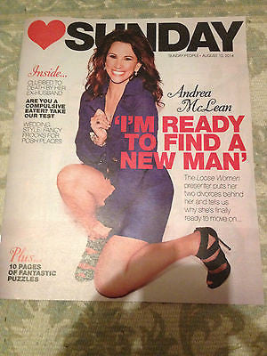 Sunday Magazine Andrea McLean cover - August 2014 Loose Women