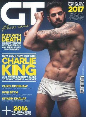 GAY TIMES MAGAZINE JANUARY 2017 - CHARLIE KING HOT! PHOTO COVER INTERVIEW