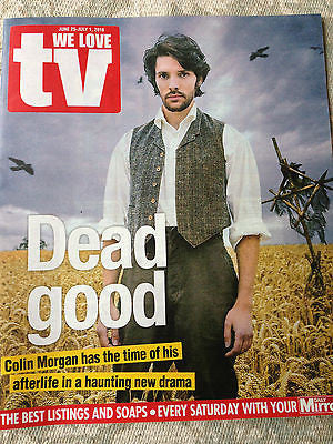 WE LOVE TV Magazine June 2016 COLIN MORGAN The Living and the Dead Photo Cover