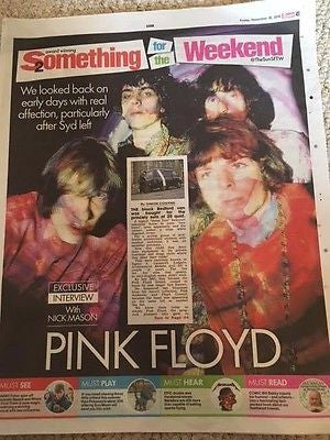 NICK MASON interview PINK FLOYD UK 1 DAY PHOTO COVER INTERVIEW November 2016