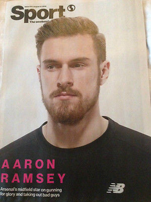 Wales AARON RAMSEY PHOTO COVER INTERVIEW SPORT MAGAZINE AUG 2015 - CARMEN JORDA