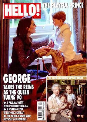 HELLO! MAGAZINE MAY 2016 QUEEN ELIZABETH II AT 90 PRINCE GEORGE PHOTO COVER