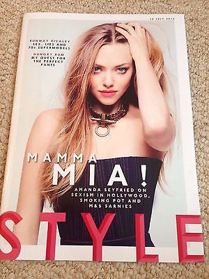 Mamma Mia! AMANDA SEYFRIED PHOTO UK INTERVIEW STYLE MAGAZINE JULY 2015
