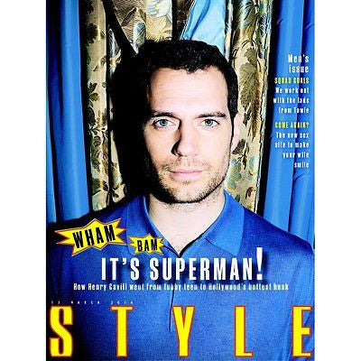 Batman Vs Superman HENRY CAVILL PHOTO COVER INTERVIEW STYLE MAGZINE MARCH 2016