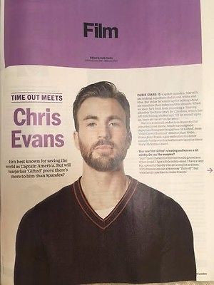 CHRIS EVANS - ELISABETH MOSS Time Out London UK magazine June 2017