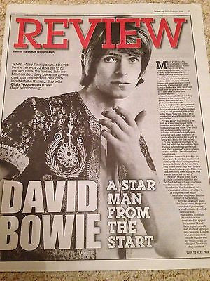 DAVID BOWIE PHOTO UK COVER EXPRESS REVIEW JANUARY 2016