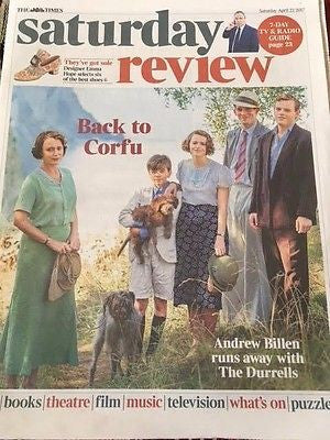 UK Times Review 04/2016 KEELEY HAWES Gerald Finley The Durrells BEN WHISHAW