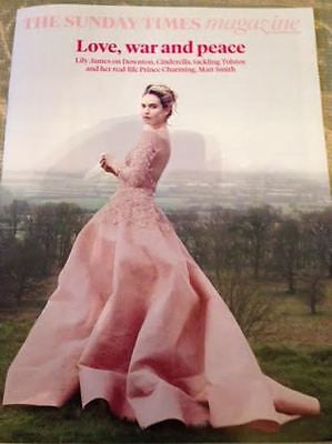 Cinderella LILY JAMES PHOTO COVER INTERVIEW SUNDAY TIMES MAGAZINE DECEMBER 2015
